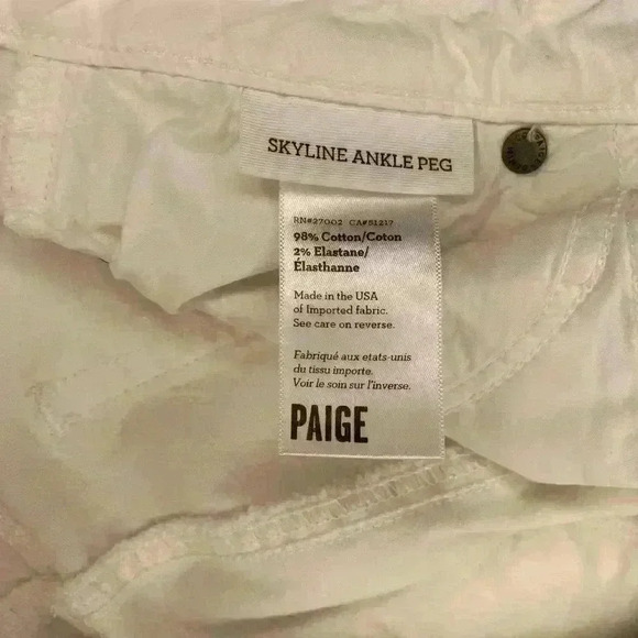 Paige White Skyline Ankle Peg Skinny Jeans - Picture 5 of 5